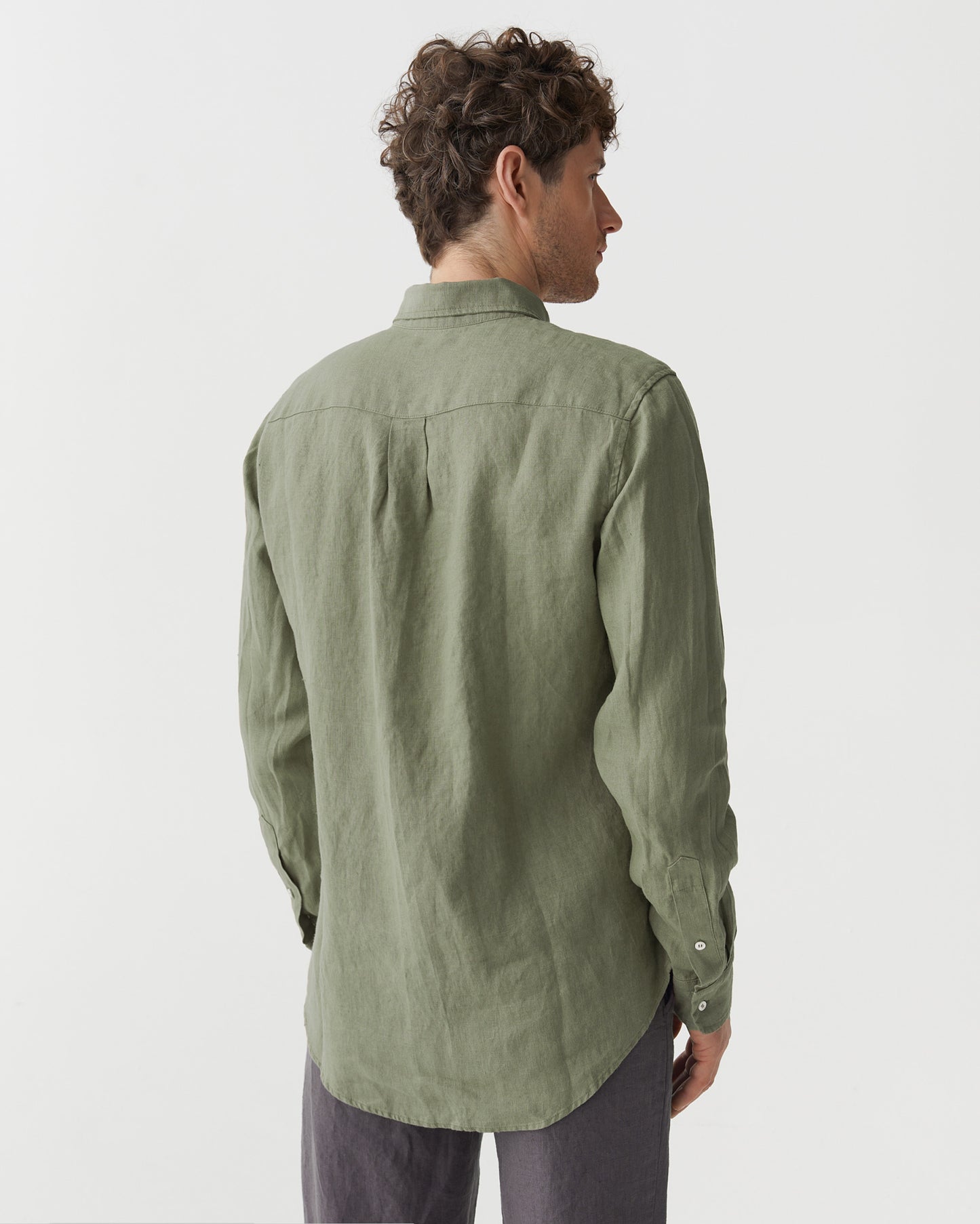 Men's Linen Shirt BOSTON in Mist green