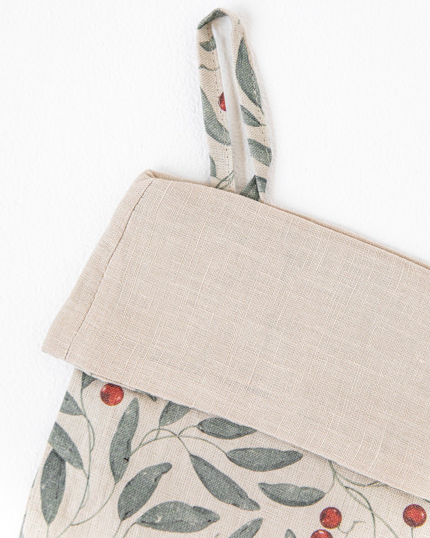 Zero-Waste Christmas Stocking in Mistletoe print | Xmas'24