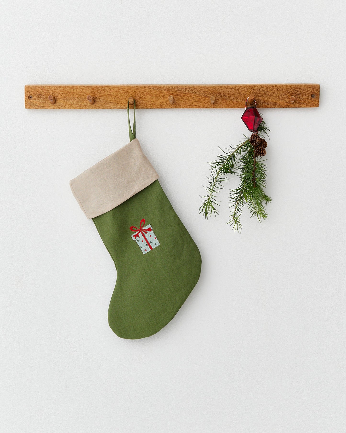 Christmas Stocking in Embroidered Gift | MagicLinen