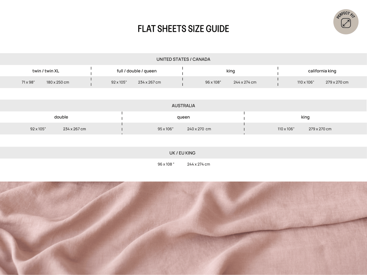 Peach linen flat sheet