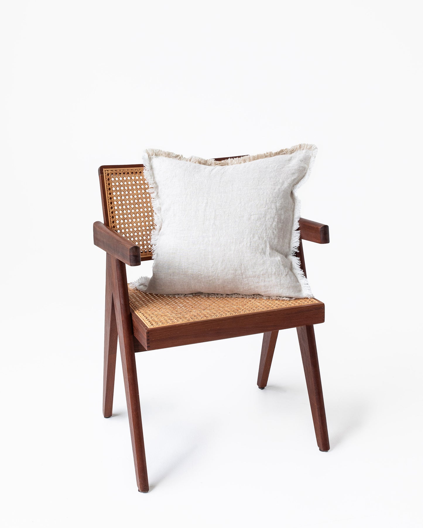 Heavyweight linen deco pillow cover in Natural melange