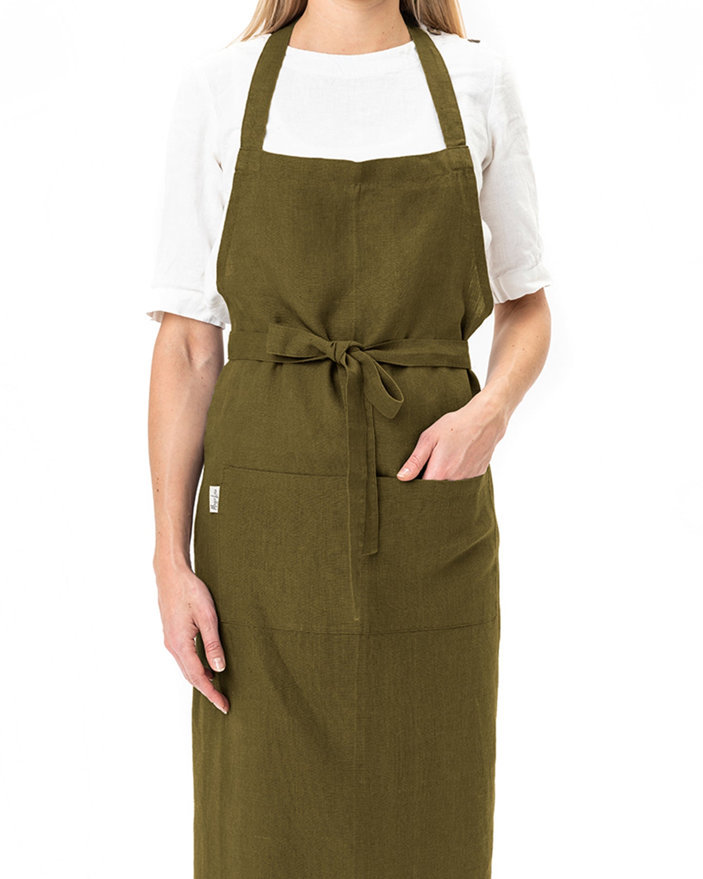 Linen bib apron