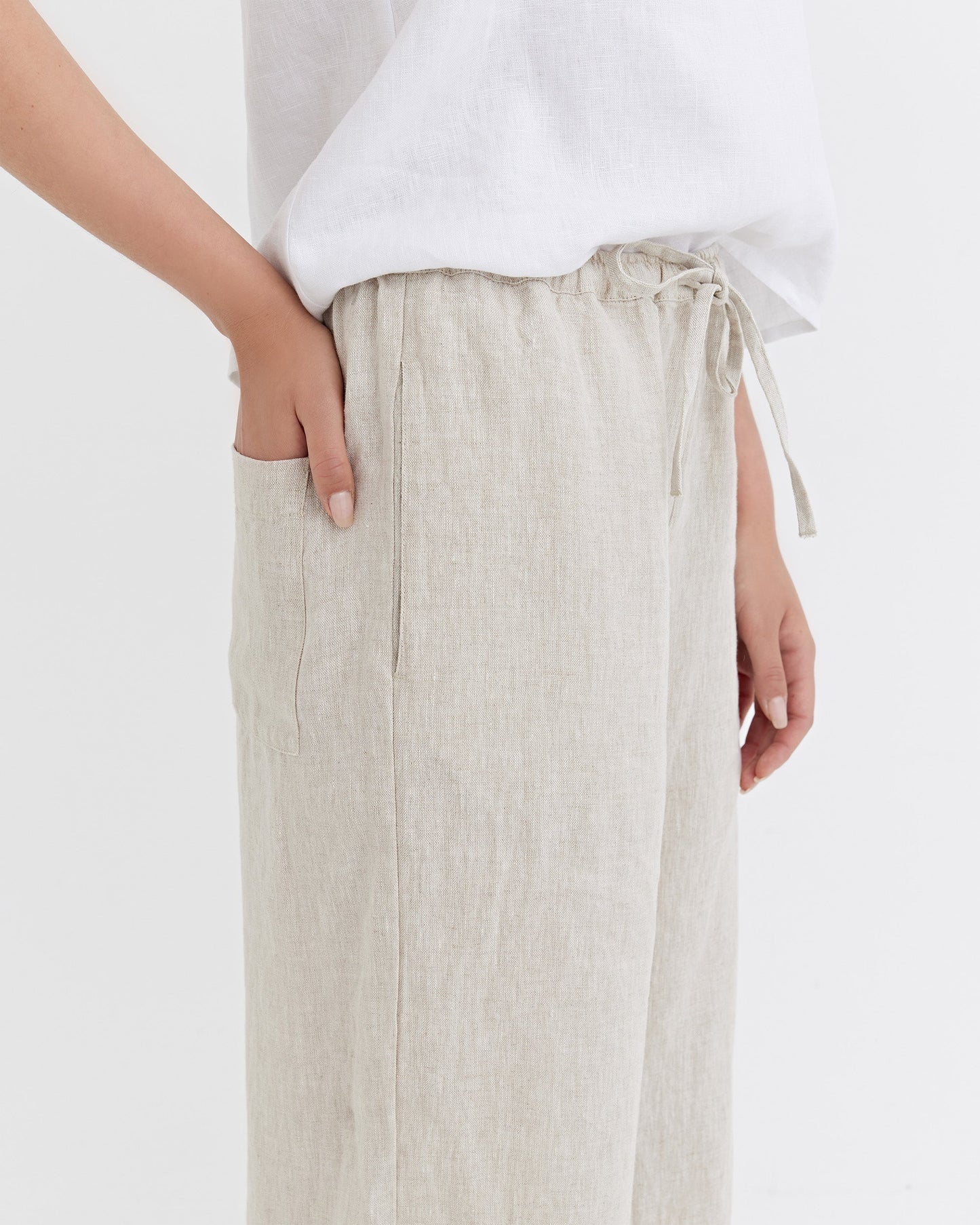 Linen Pants PEMBA in Natural melange | MagicLinen