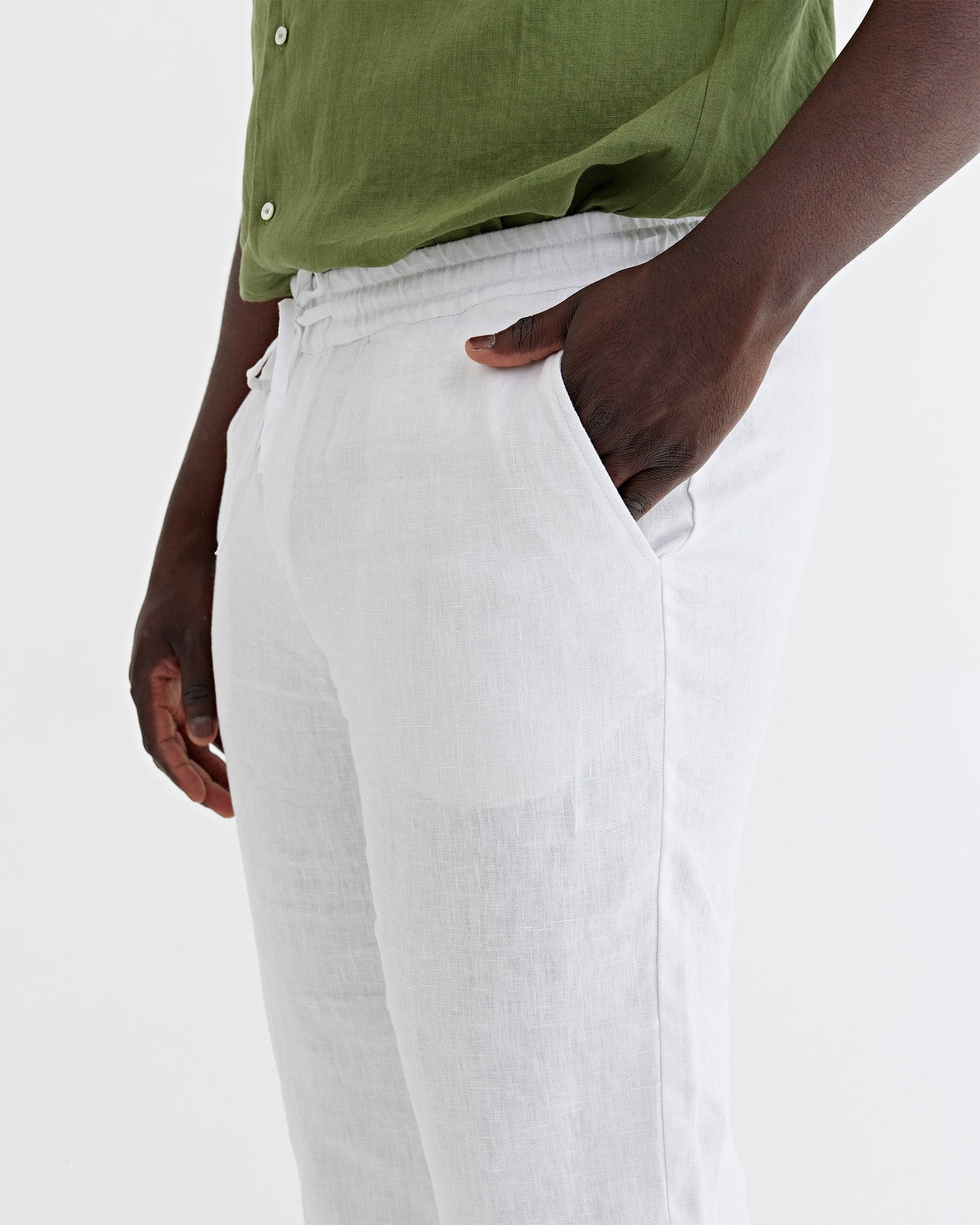 Mens Linen Pants PALERMO in White | MagicLinen