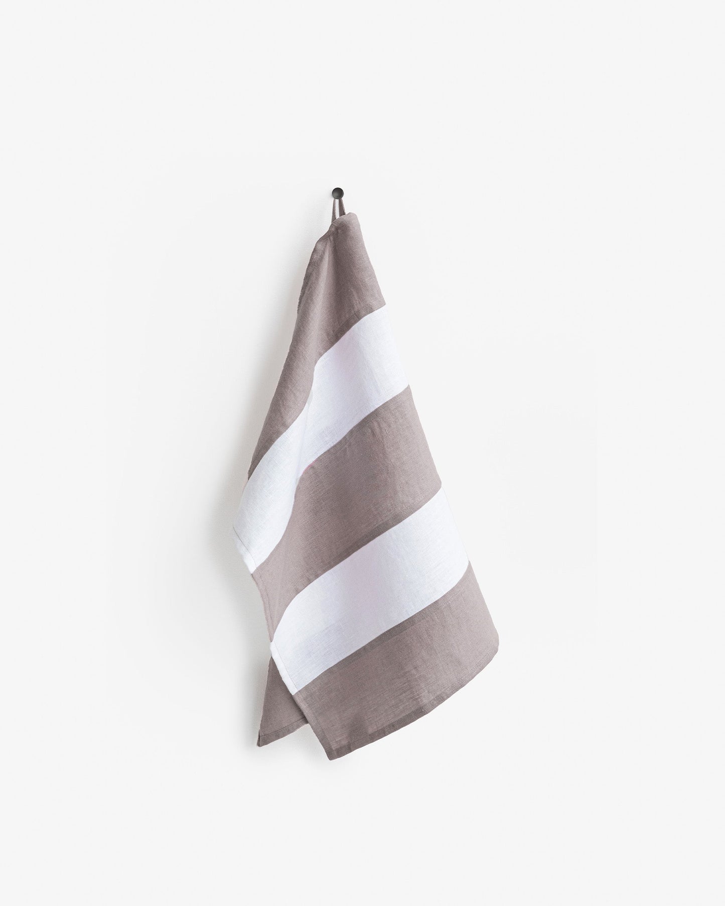 Striped Linen Dish Towel | Zero-waste in Mocha | MagicLinen