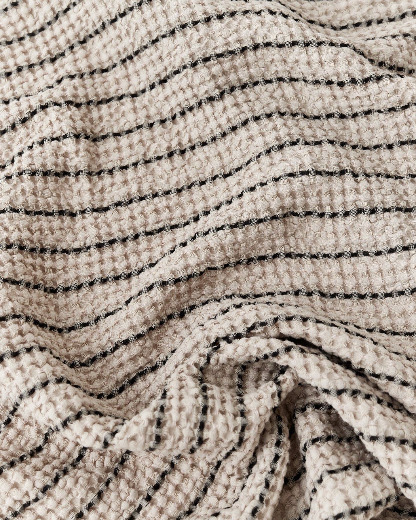 Striped Waffle Throw Blanket | MagicLinen