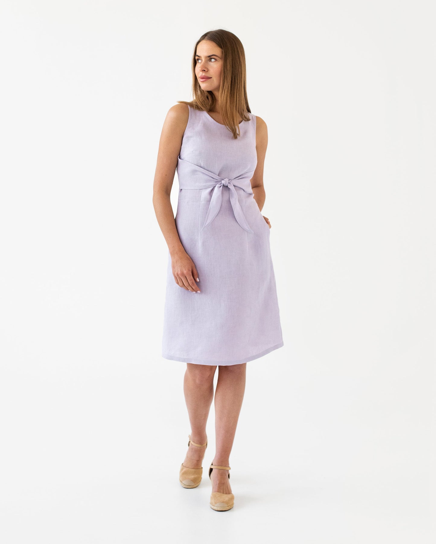Tie-front linen dress EDEN