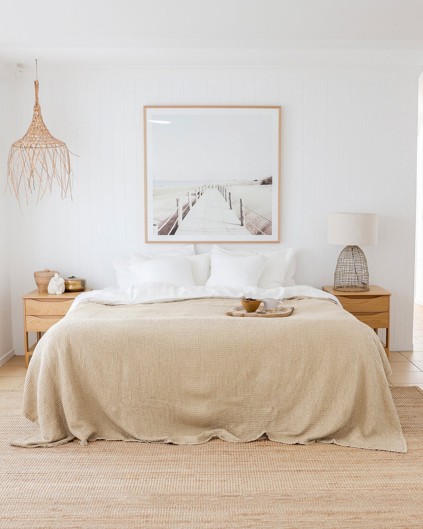 Vanilla waffle blanket