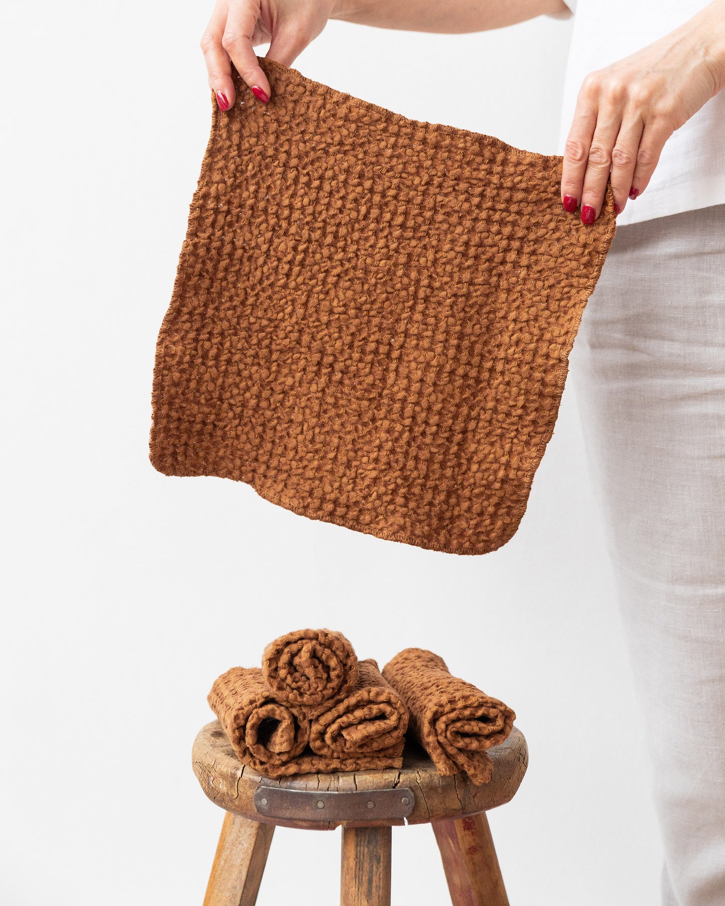 Waffle Face Cloth set of 5