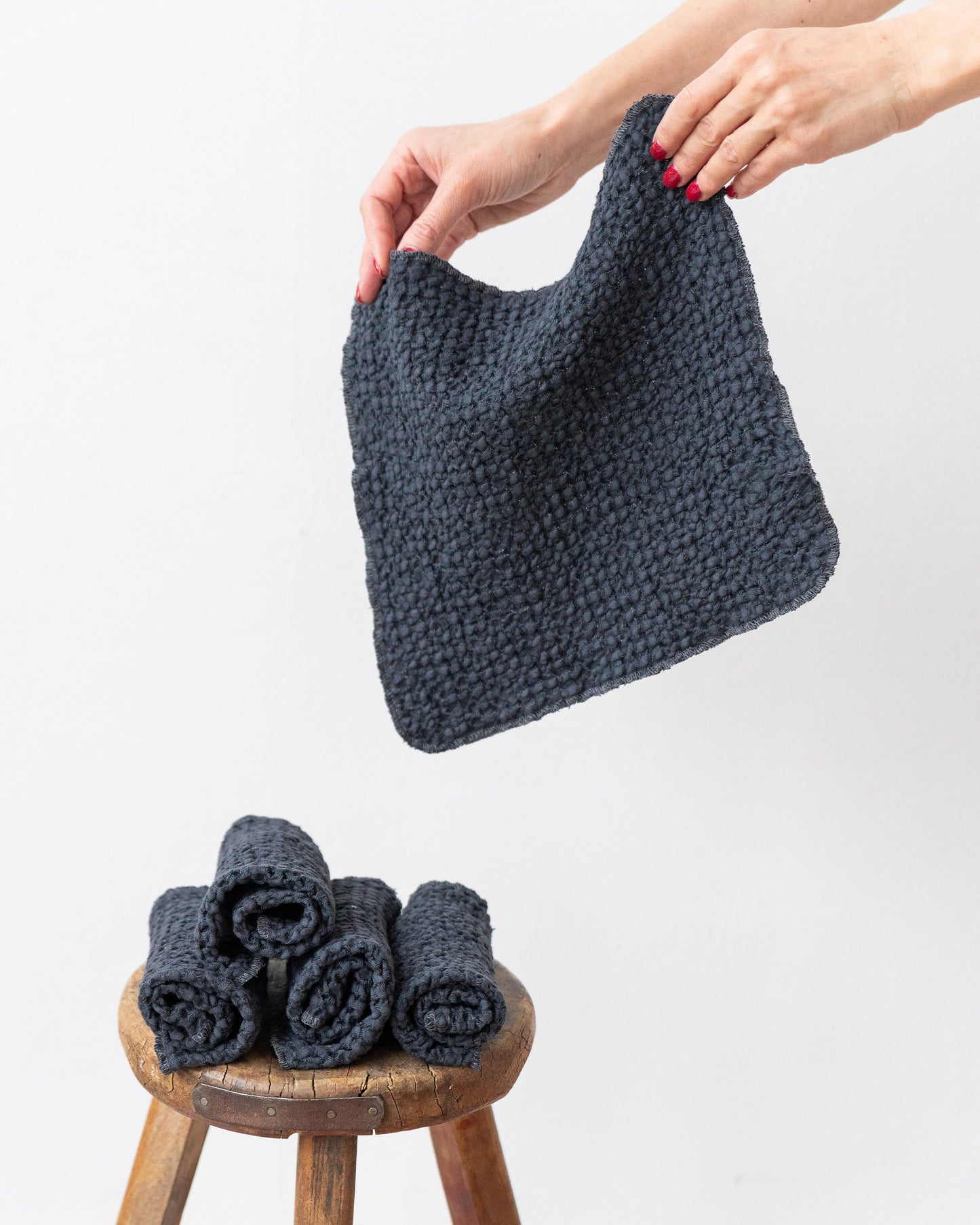 Waffle Face Cloth set of 5