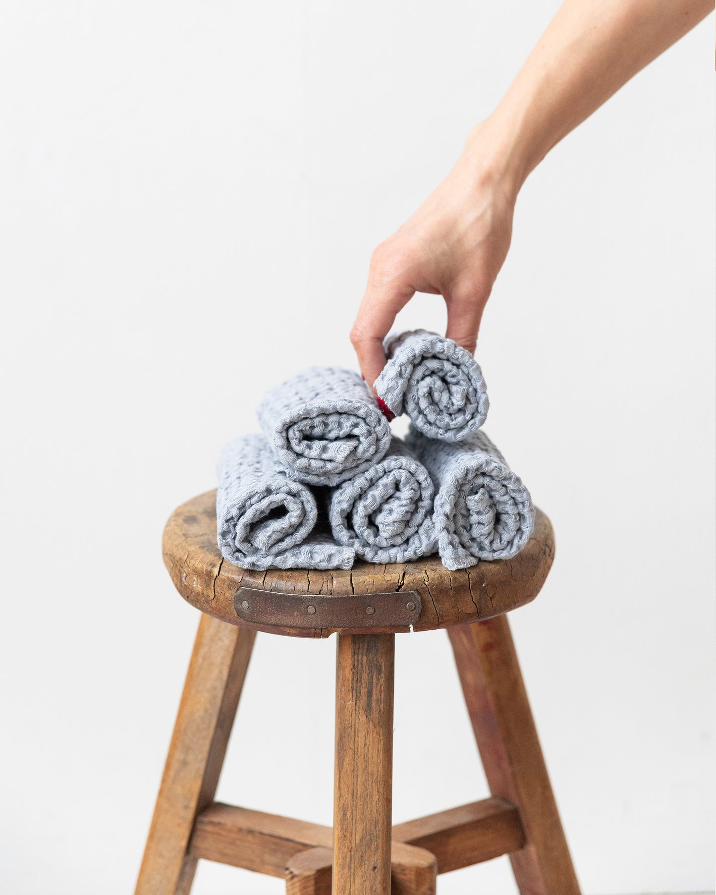 Waffle Face Cloth set of 5