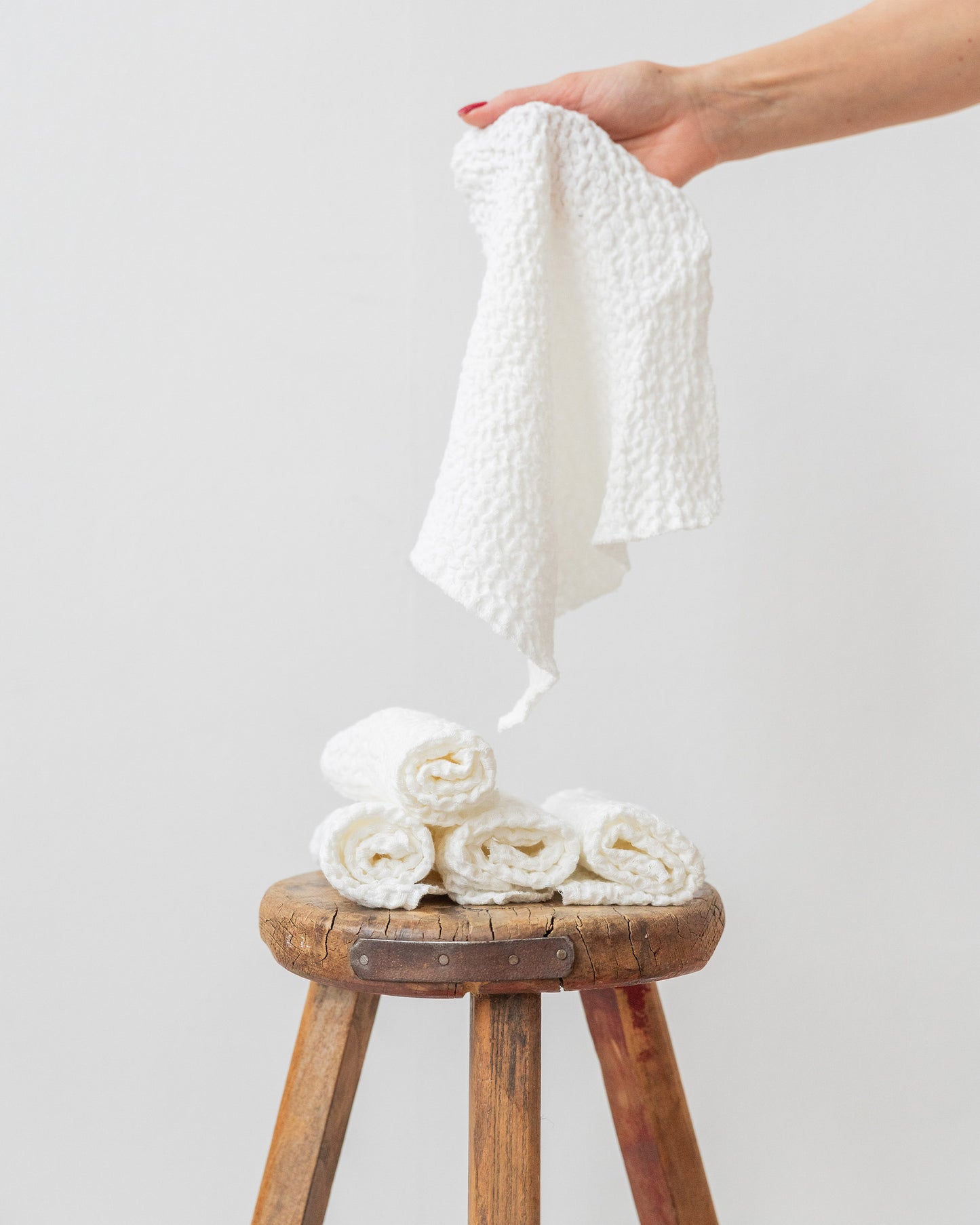 Waffle Face Cloth set of 5