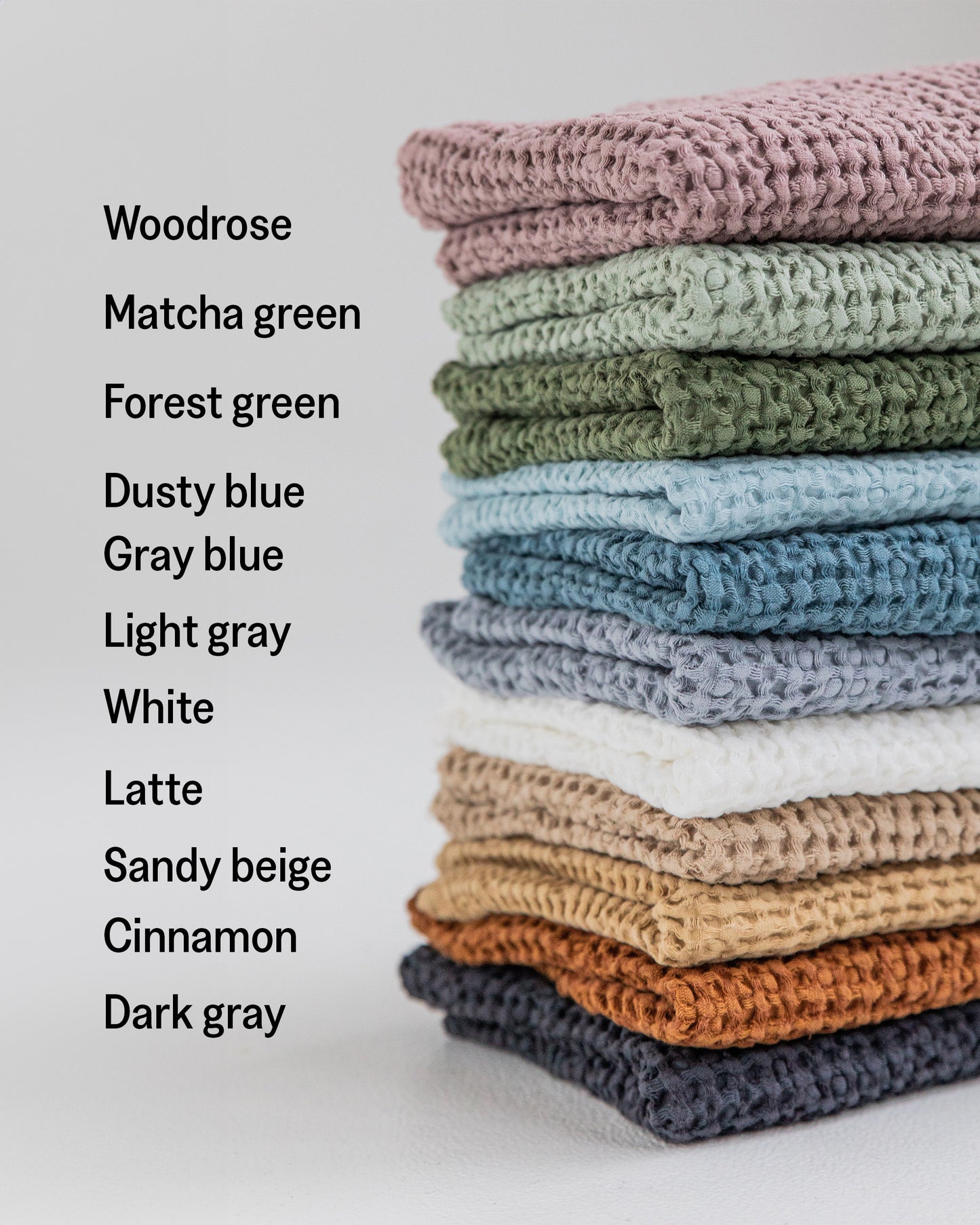 Waffle linen fabric sample set