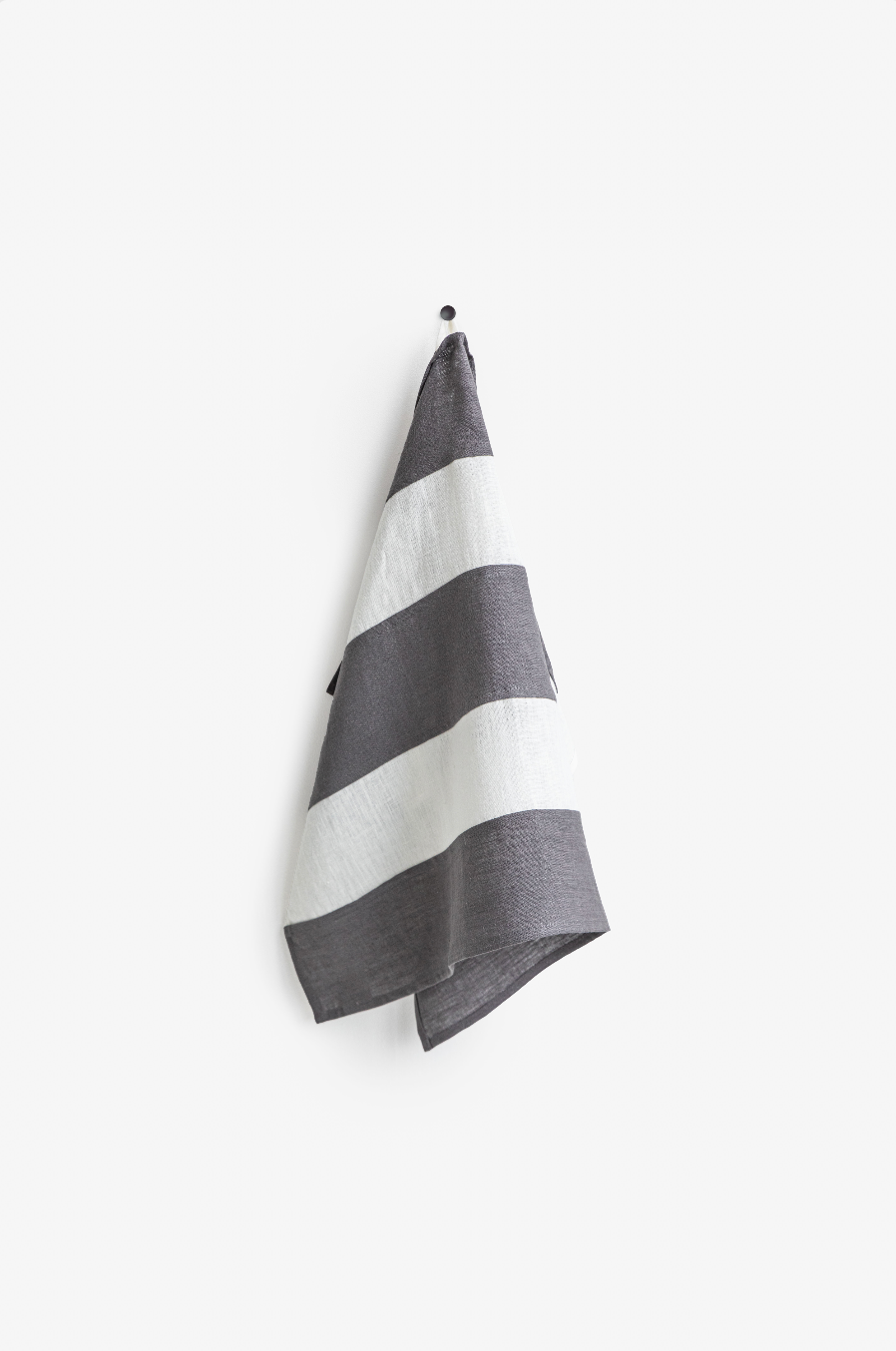 Zero-waste striped linen tea towel