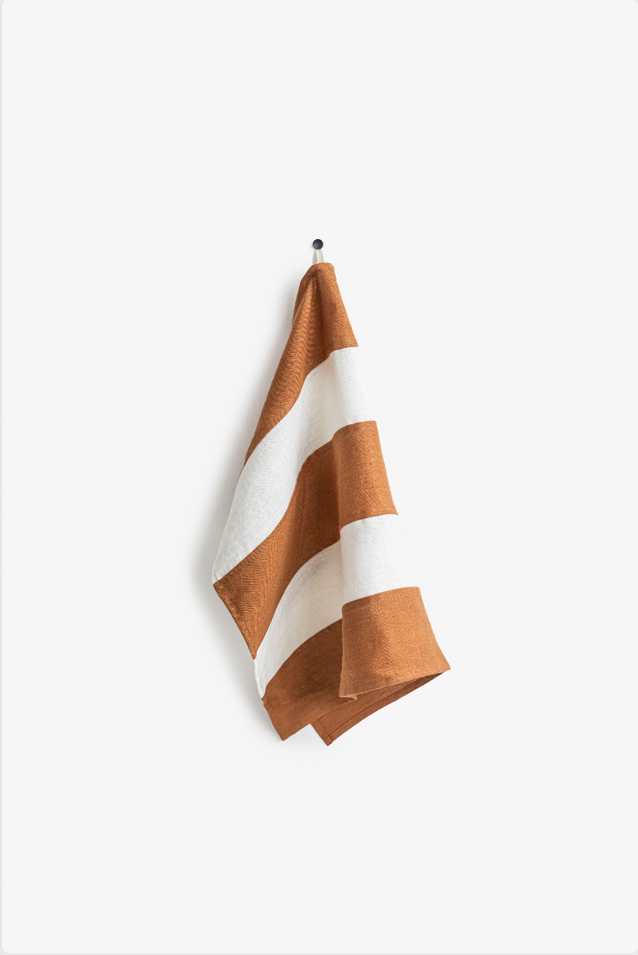 Zero-waste striped linen tea towel
