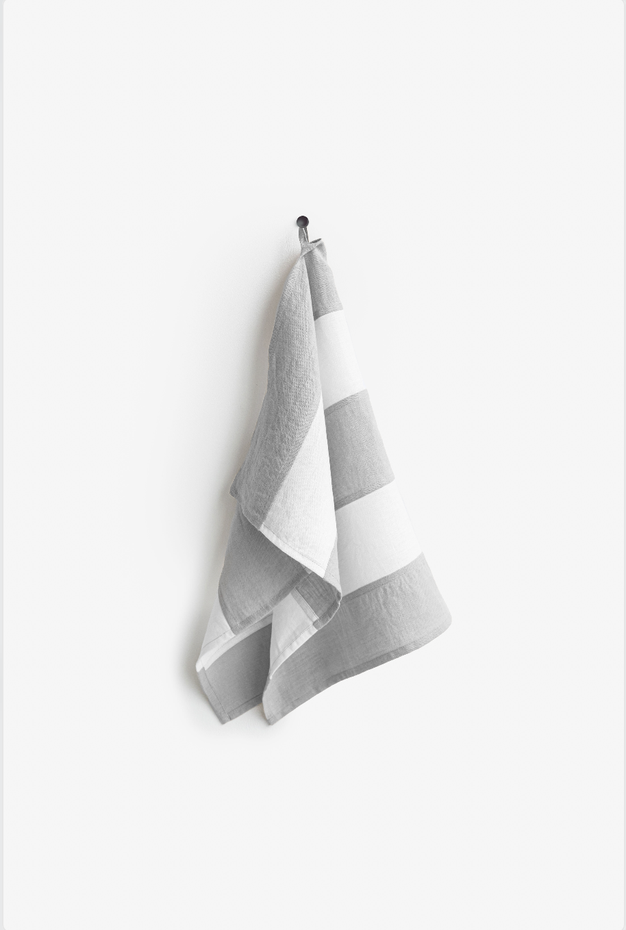 Zero-waste striped linen tea towel
