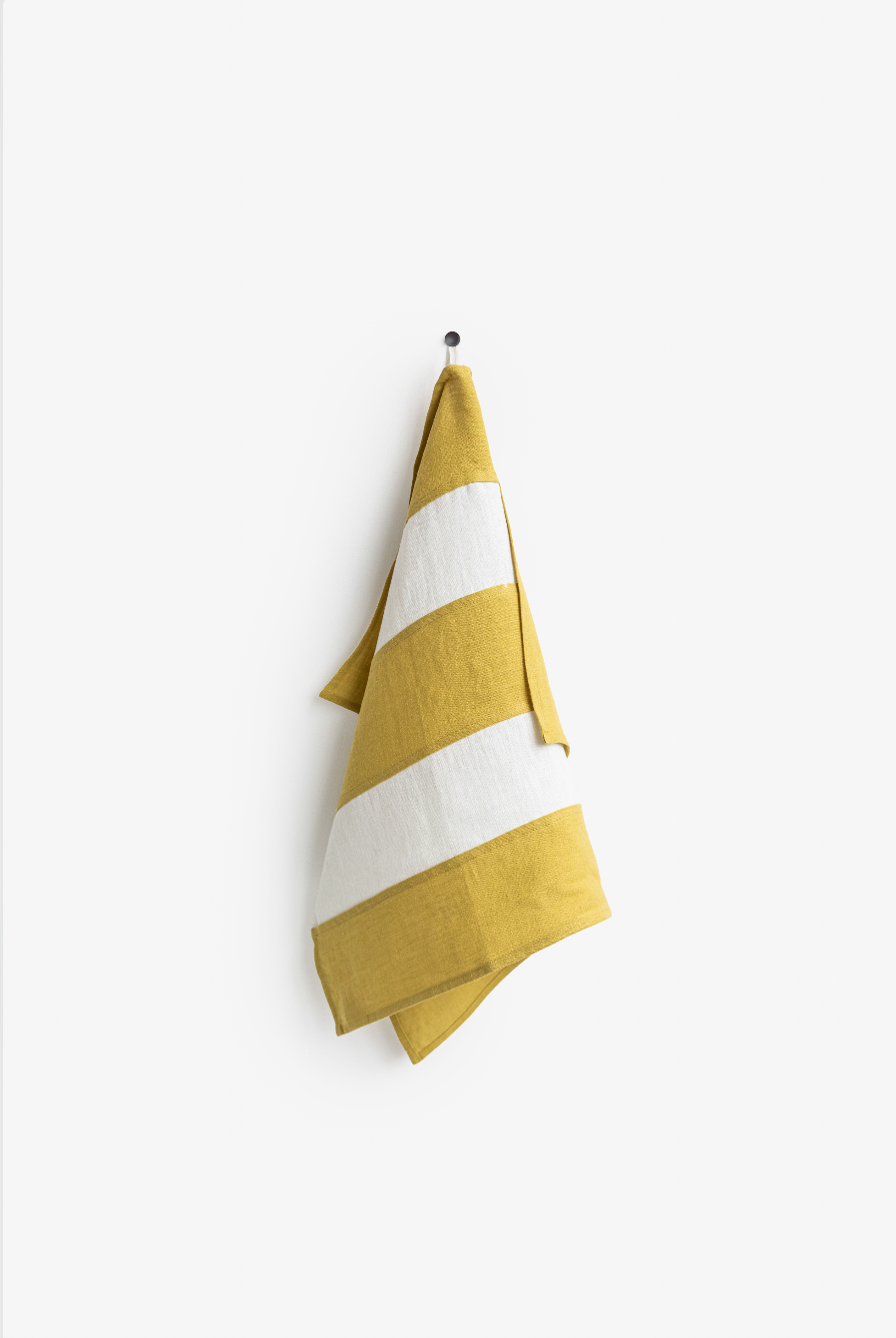 Zero-waste striped linen tea towel