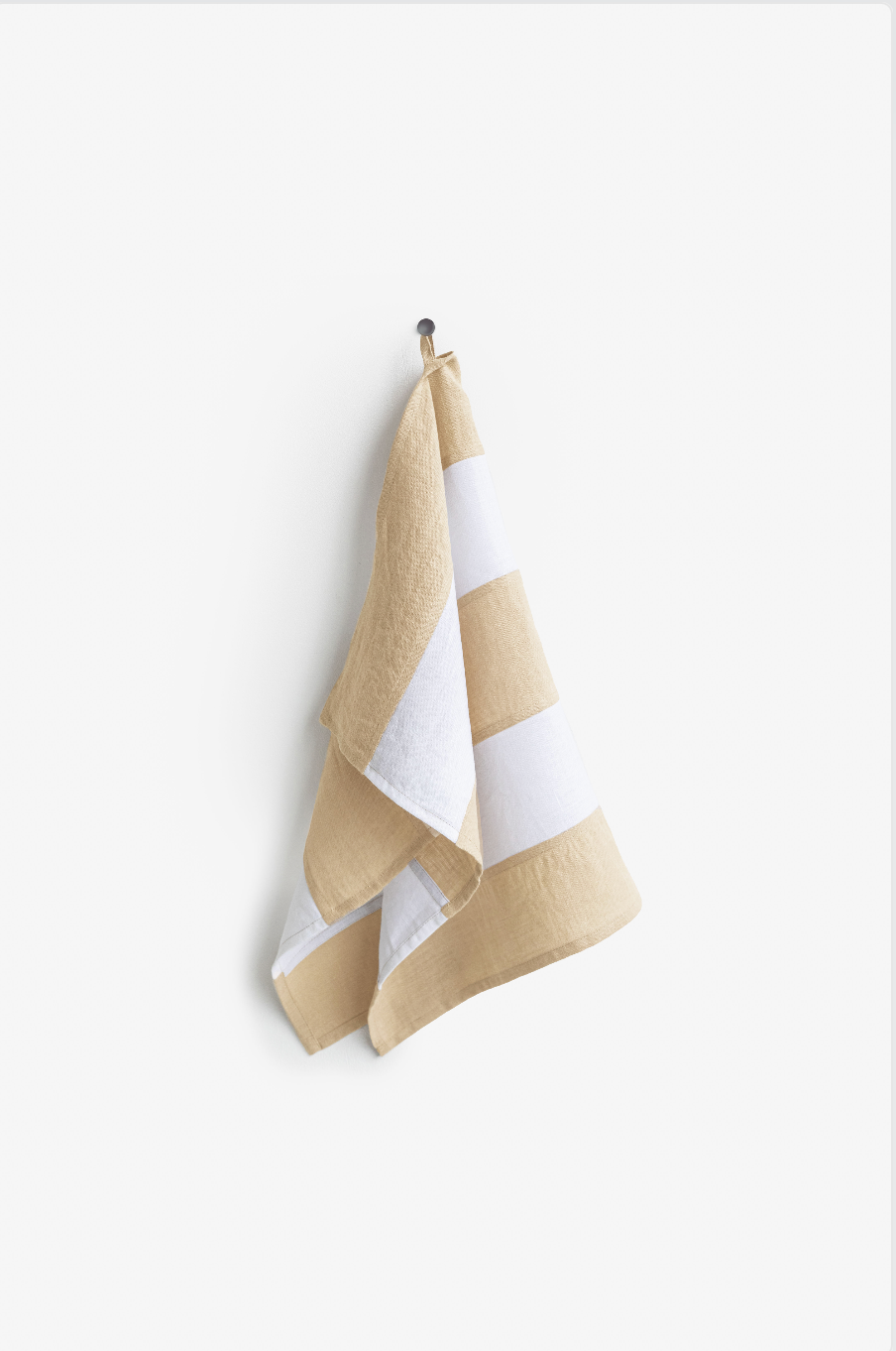 Zero-waste striped linen tea towel