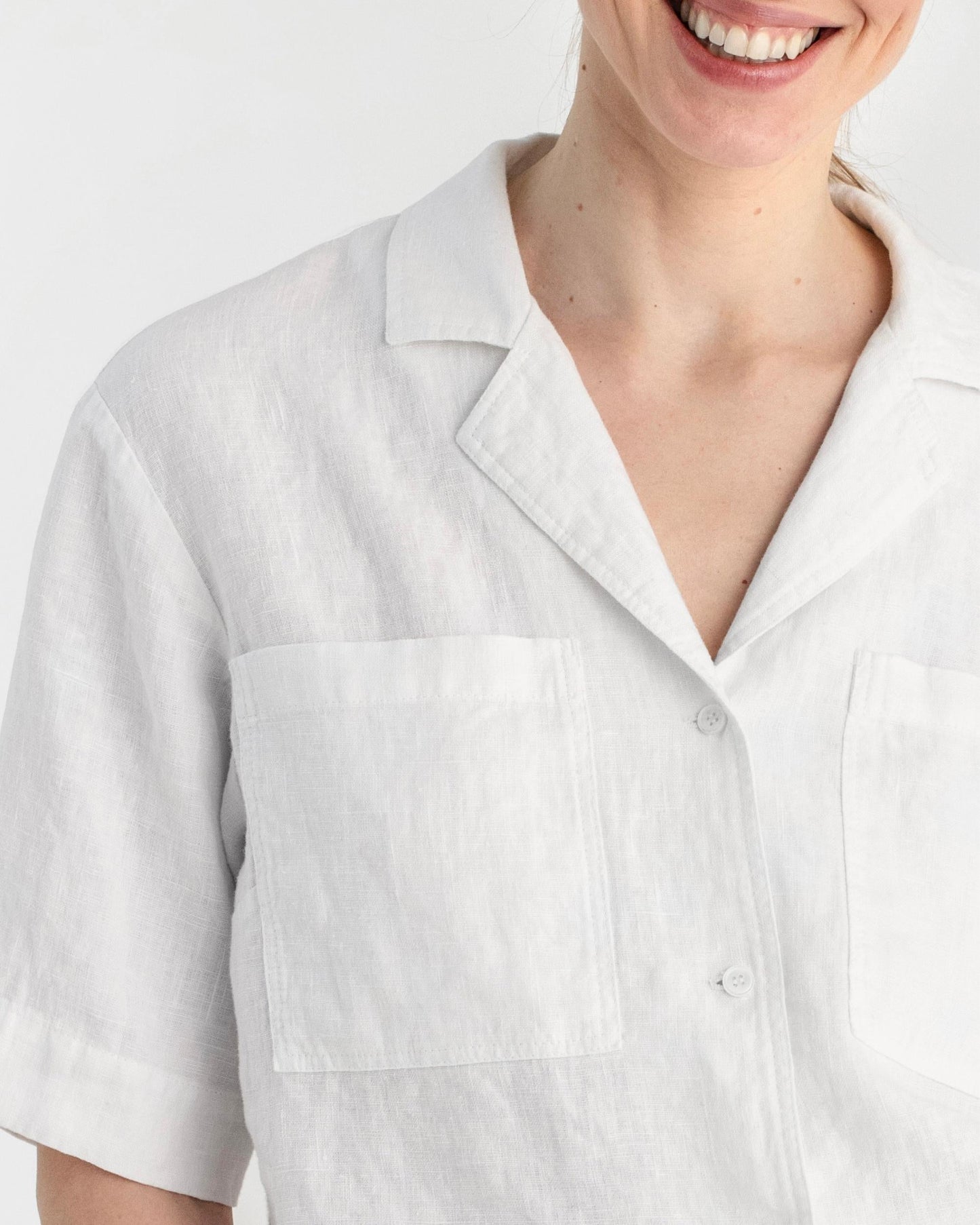 Linen camp shirt ORVIETO in White