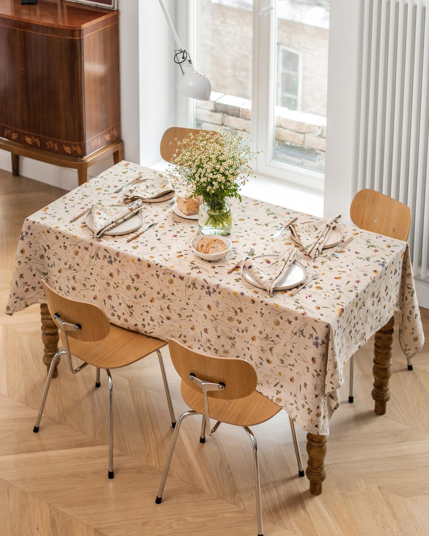Botanical print linen napkin set of 2 - MagicLinen