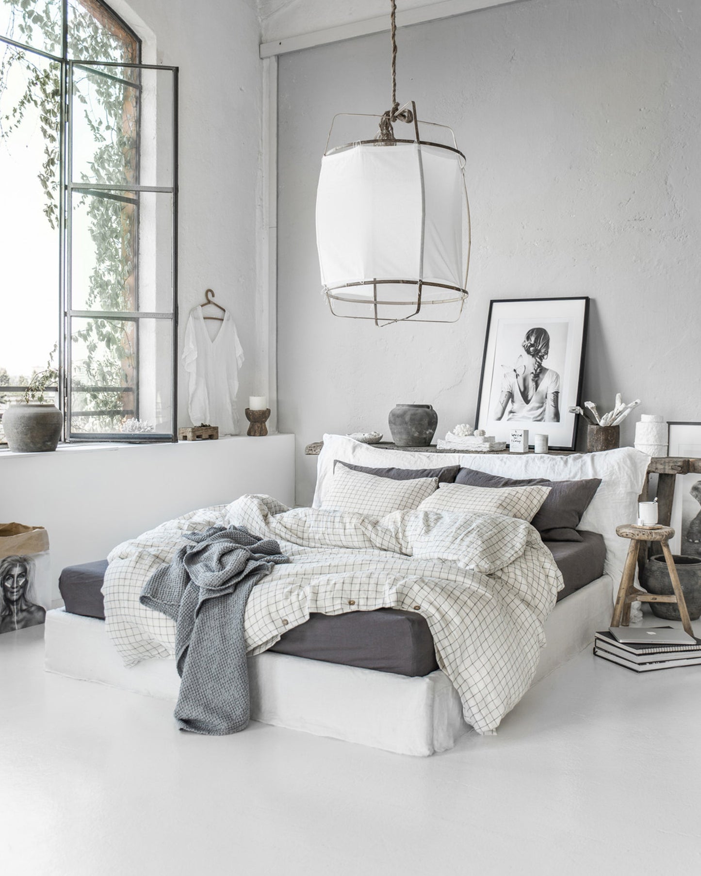 Charcoal gray linen sheet set (4 pcs) - MagicLinen