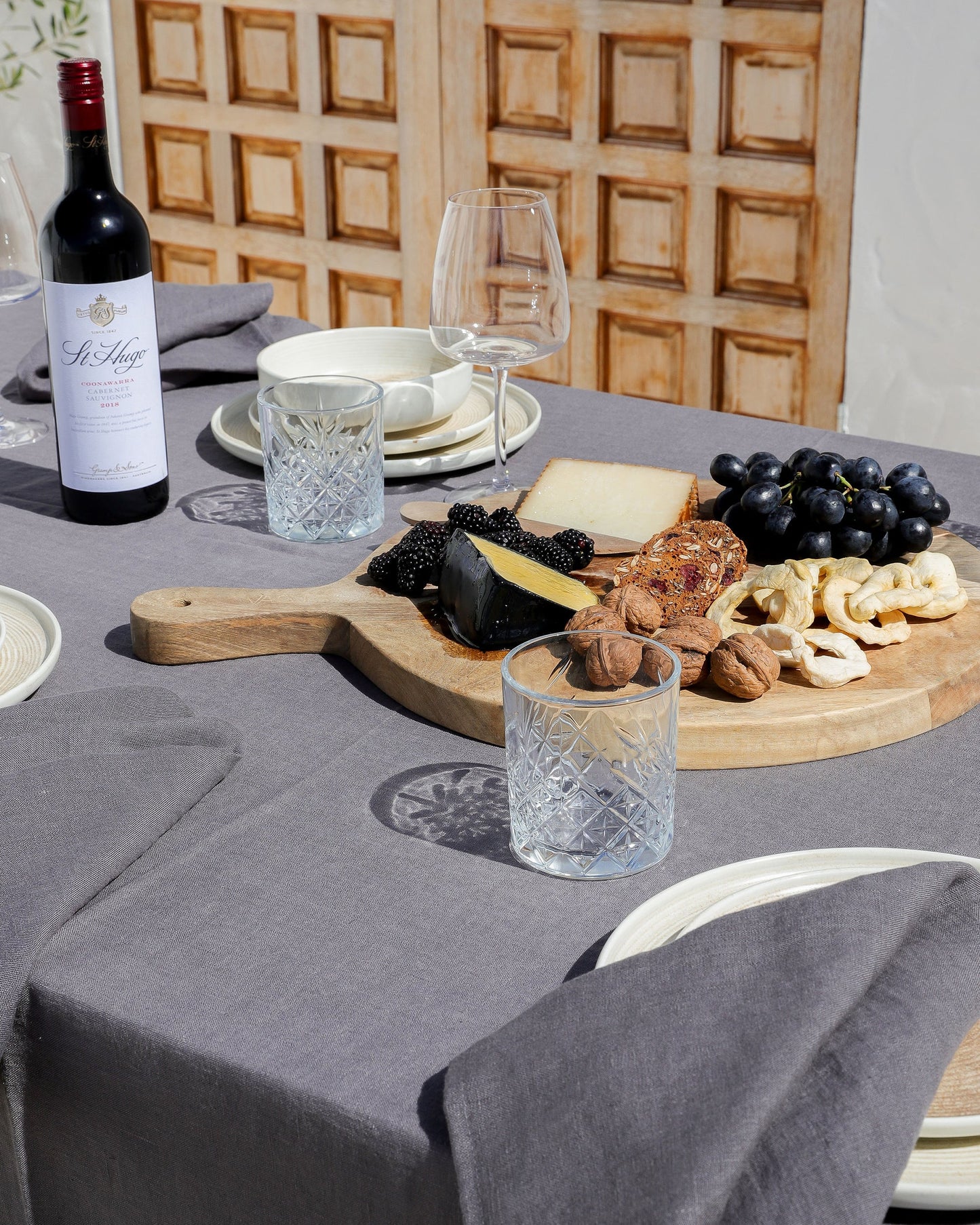 Charcoal Gray Linen tablecloth - MagicLinen