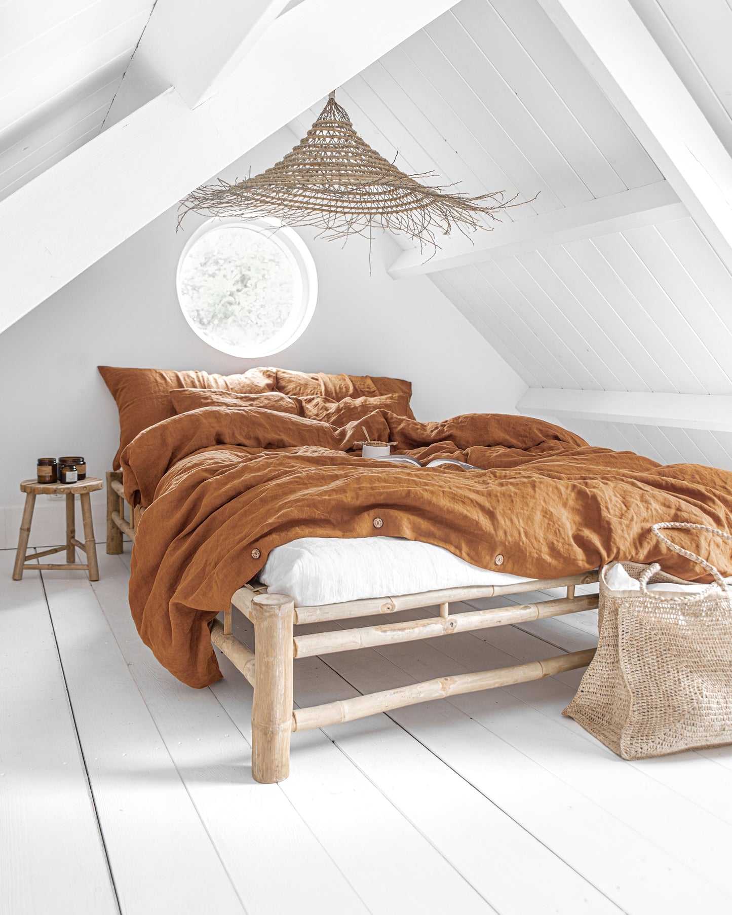 Cinnamon linen duvet cover set (3 pcs) - MagicLinen