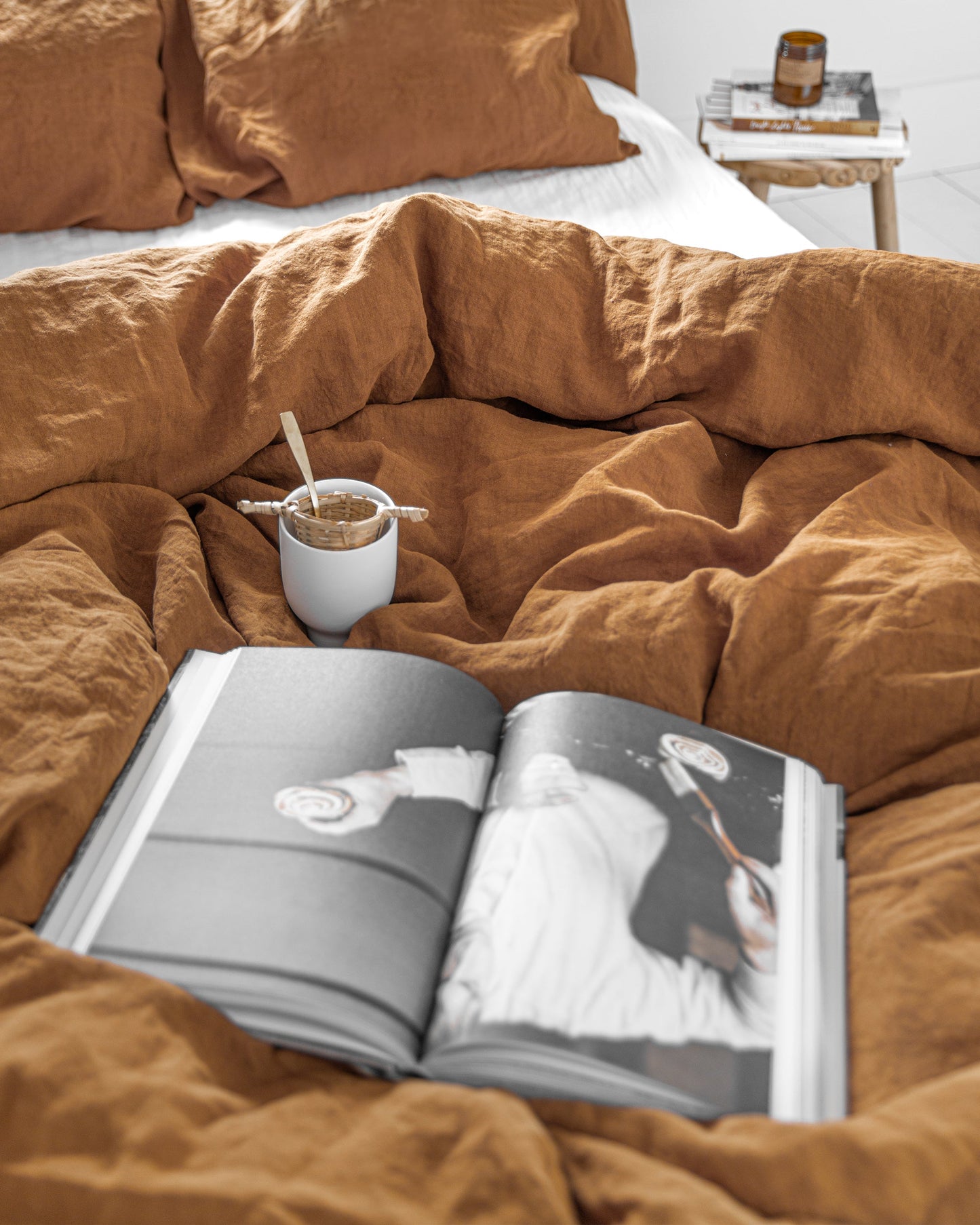 Cinnamon linen duvet cover set (3 pcs) - MagicLinen