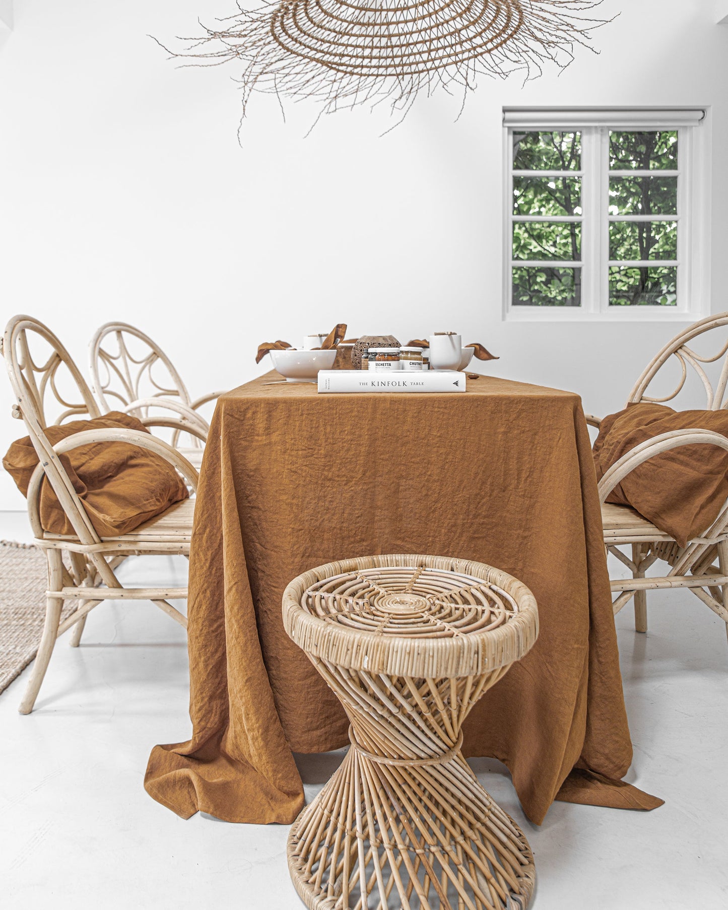 Cinnamon Linen tablecloth - MagicLinen
