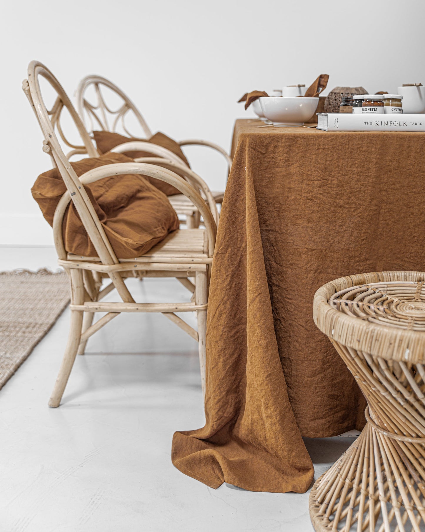 Cinnamon Linen tablecloth - MagicLinen