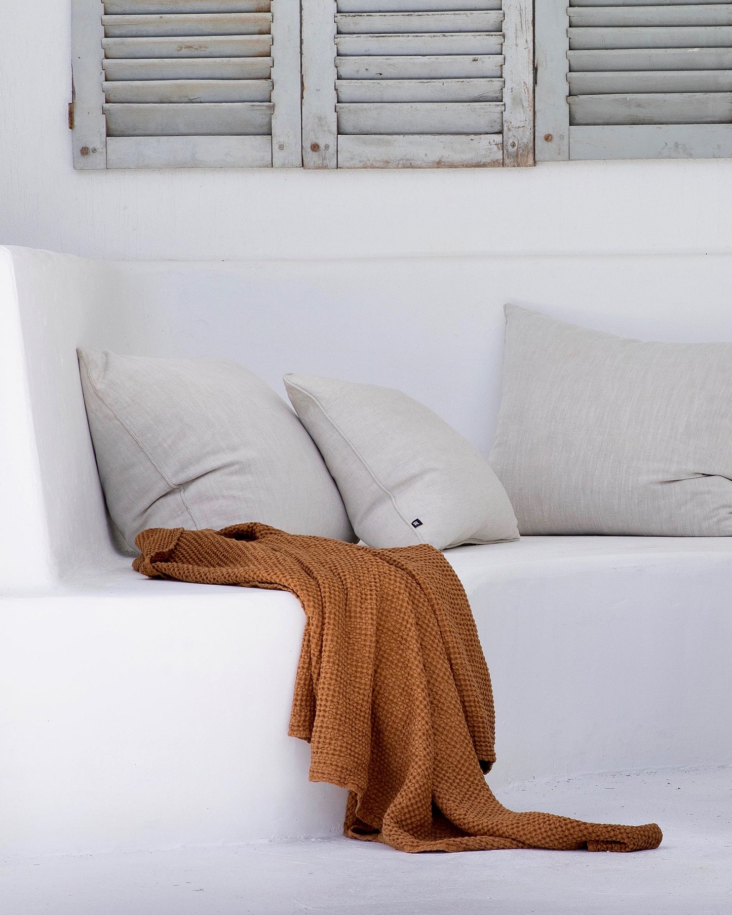 Cinnamon waffle towel set (3 pcs) - MagicLinen