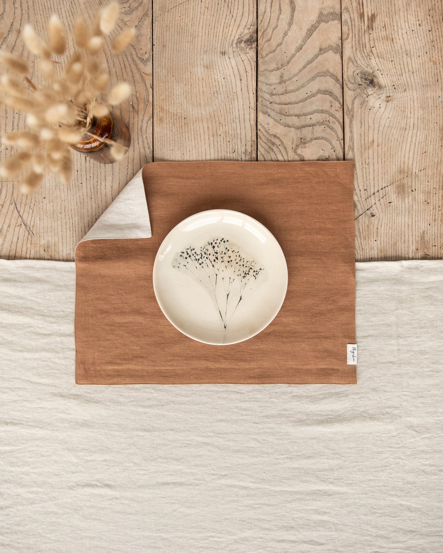 Double Layer Linen Placemat Set of 2