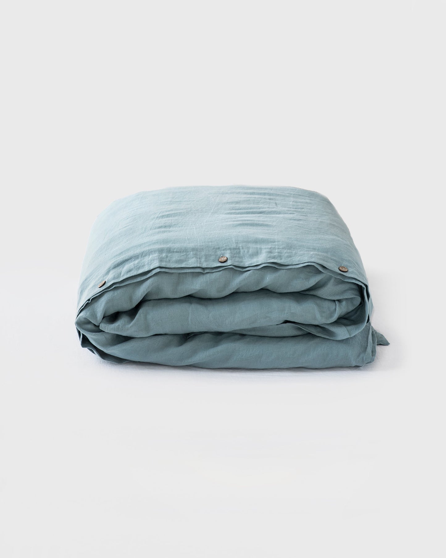 Dusty blue linen duvet cover - MagicLinen