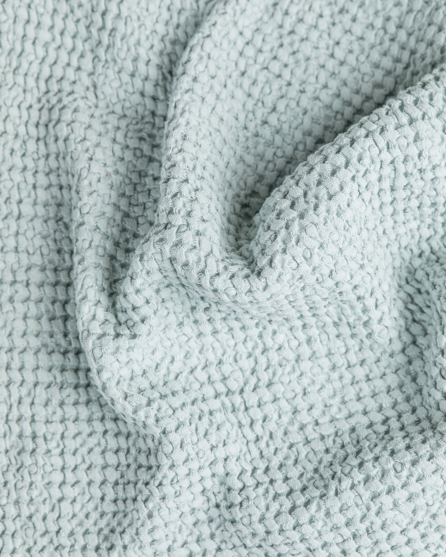 Dusty blue waffle towel set (3 pcs) - MagicLinen