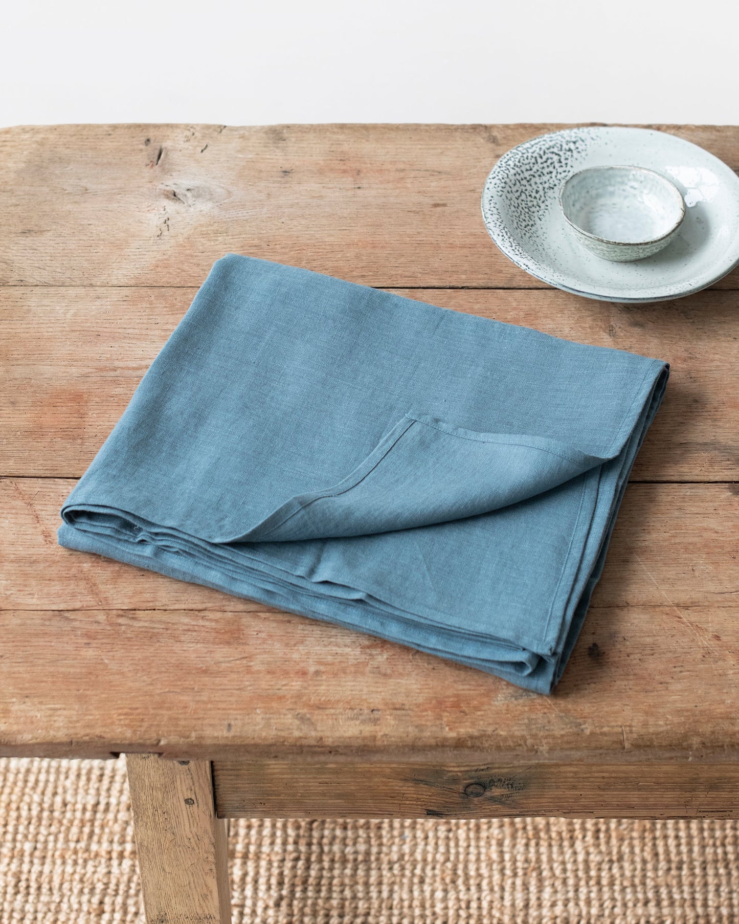 Gray Blue Linen tablecloth - MagicLinen