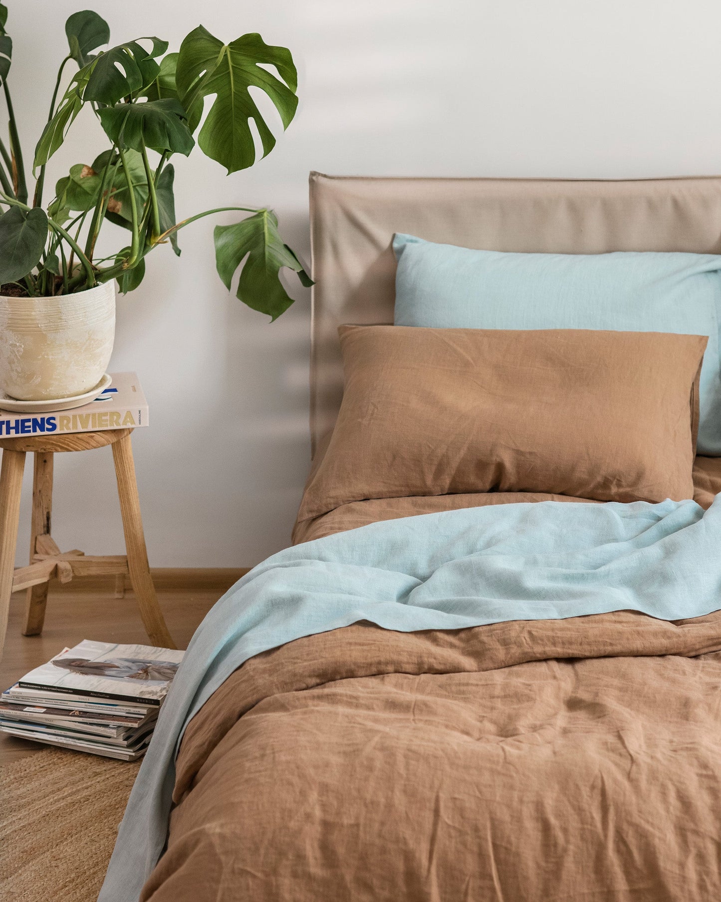 Latte linen sheet set (4 pcs) - MagicLinen