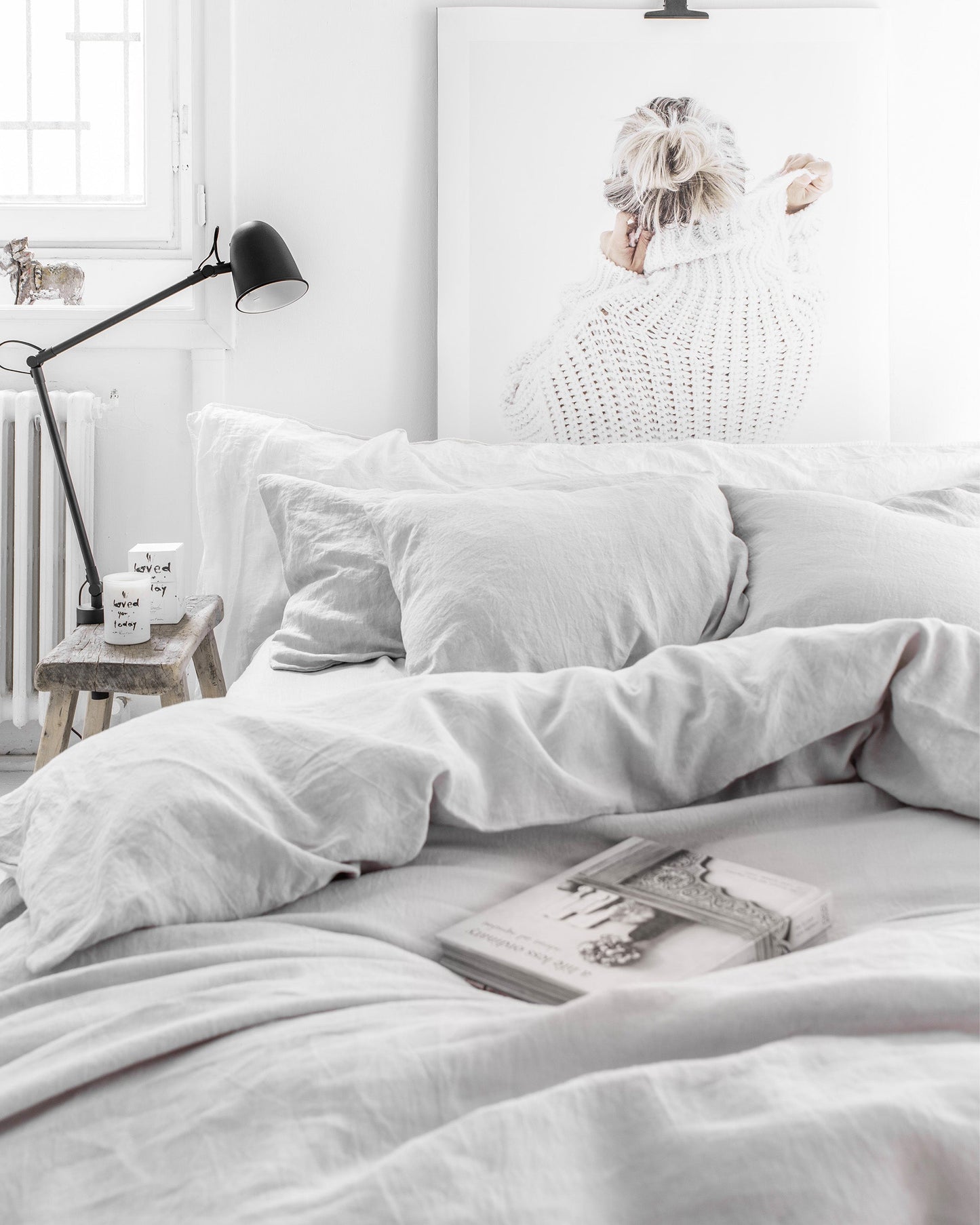 Light gray linen pillowcase - MagicLinen