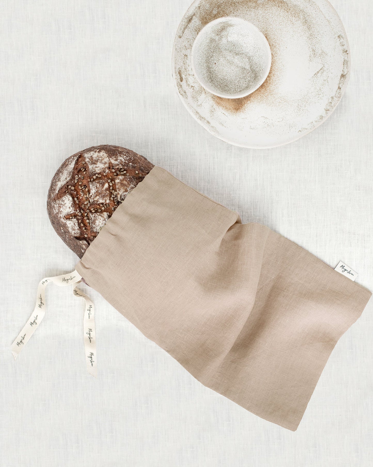Linen bread bag - MagicLinen