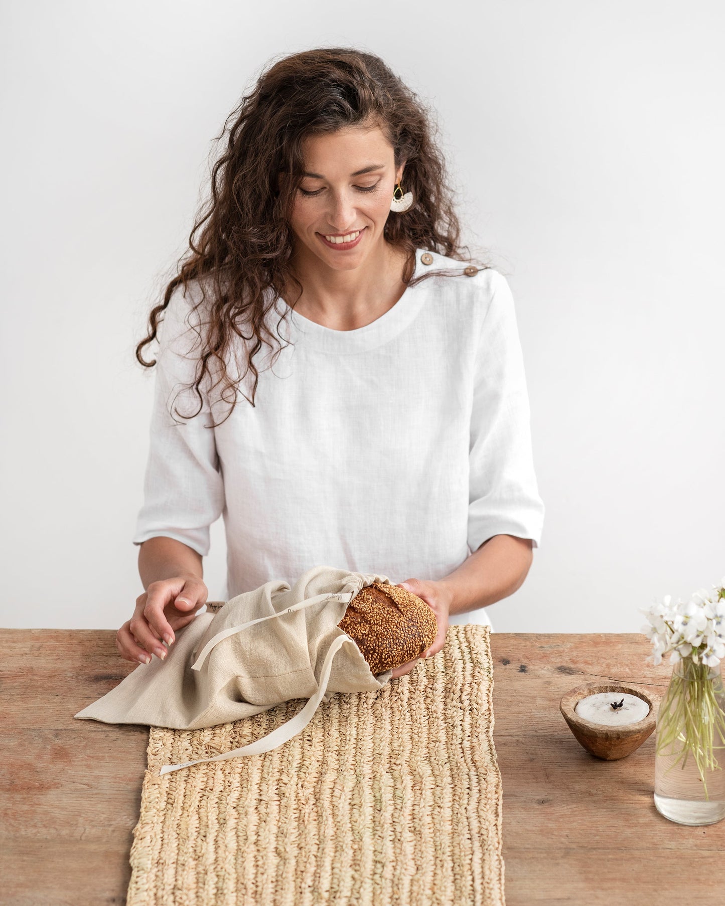 Linen bread bag - MagicLinen