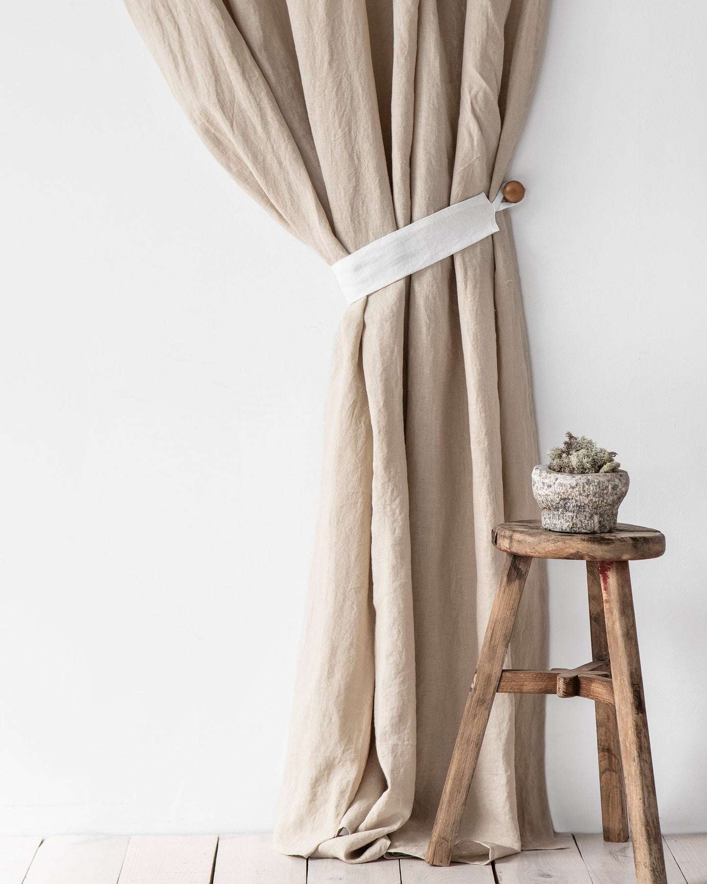 Linen curtain tie-back set of 2 - MagicLinen