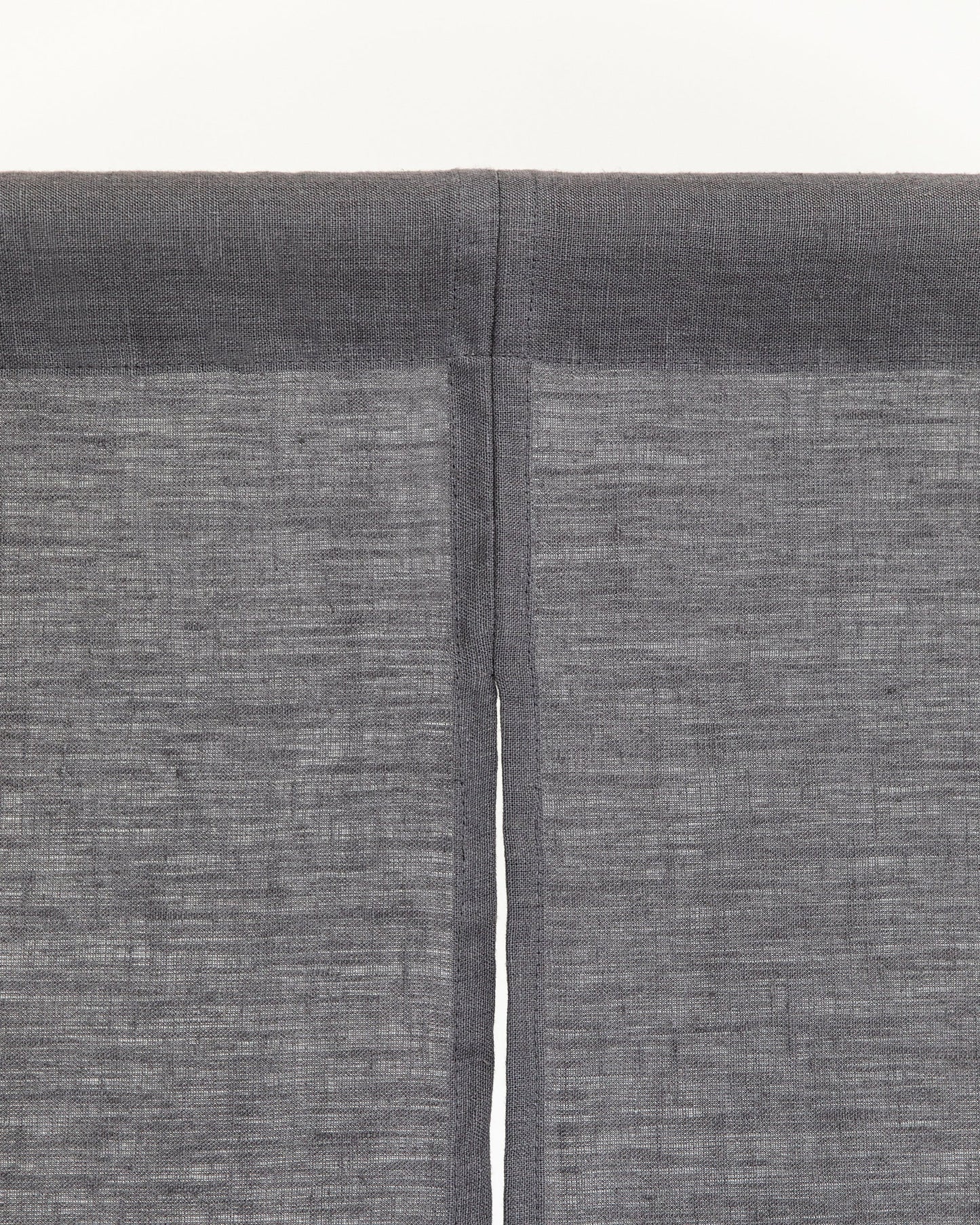 Linen noren curtains (1 pcs) in Charcoal gray - MagicLinen