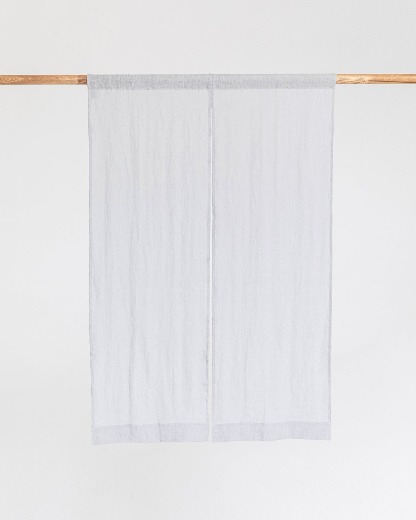 Linen noren curtains (1 pcs) in Light gray - MagicLinen