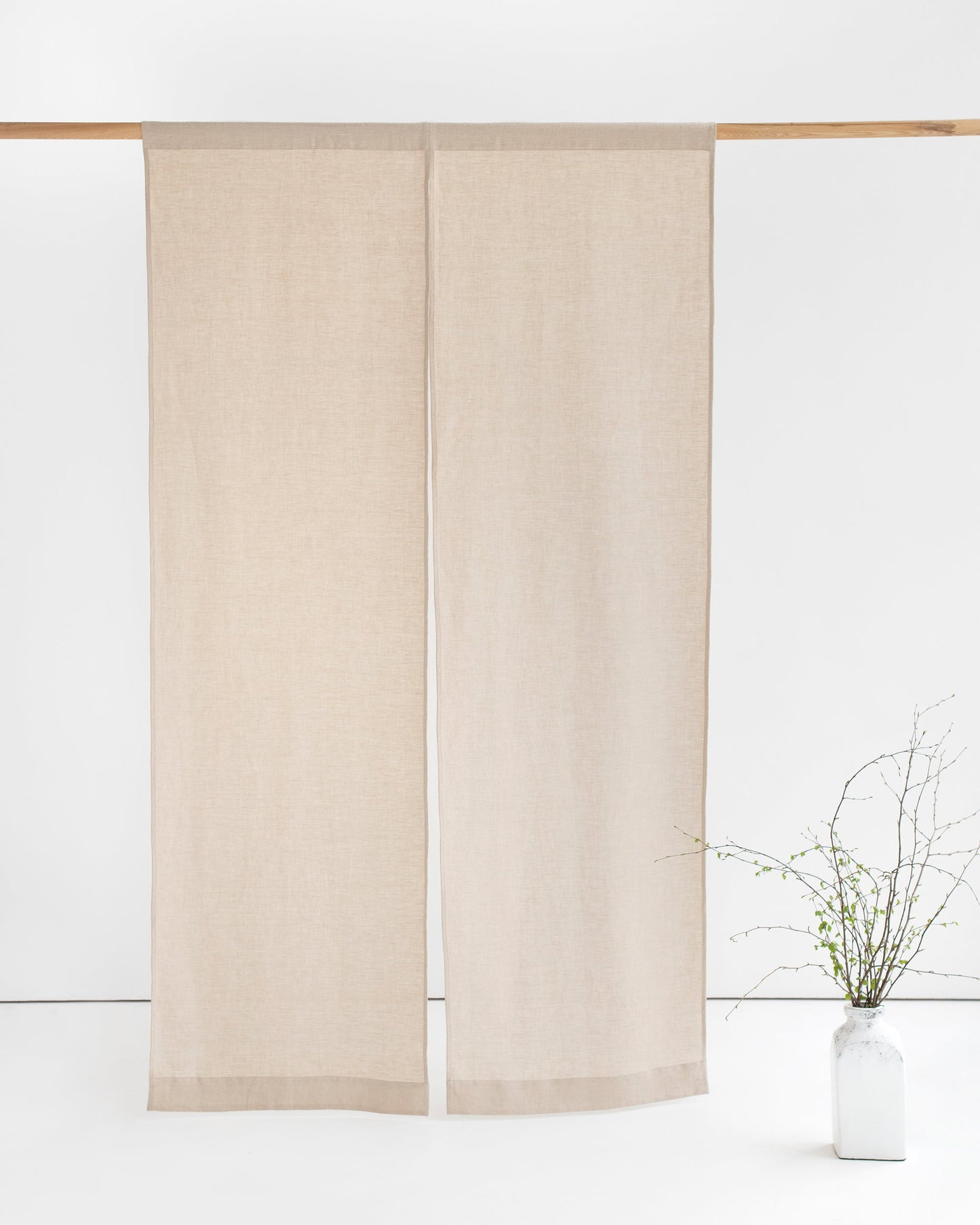Linen noren curtains (1 pcs) in Natural linen - MagicLinen