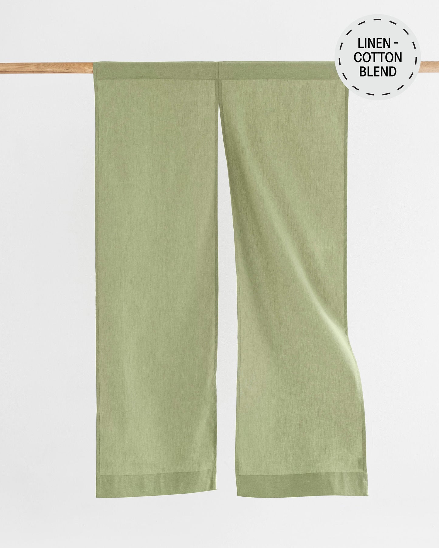Linen-cotton noren curtains (1 pcs) in Sage - MagicLinen