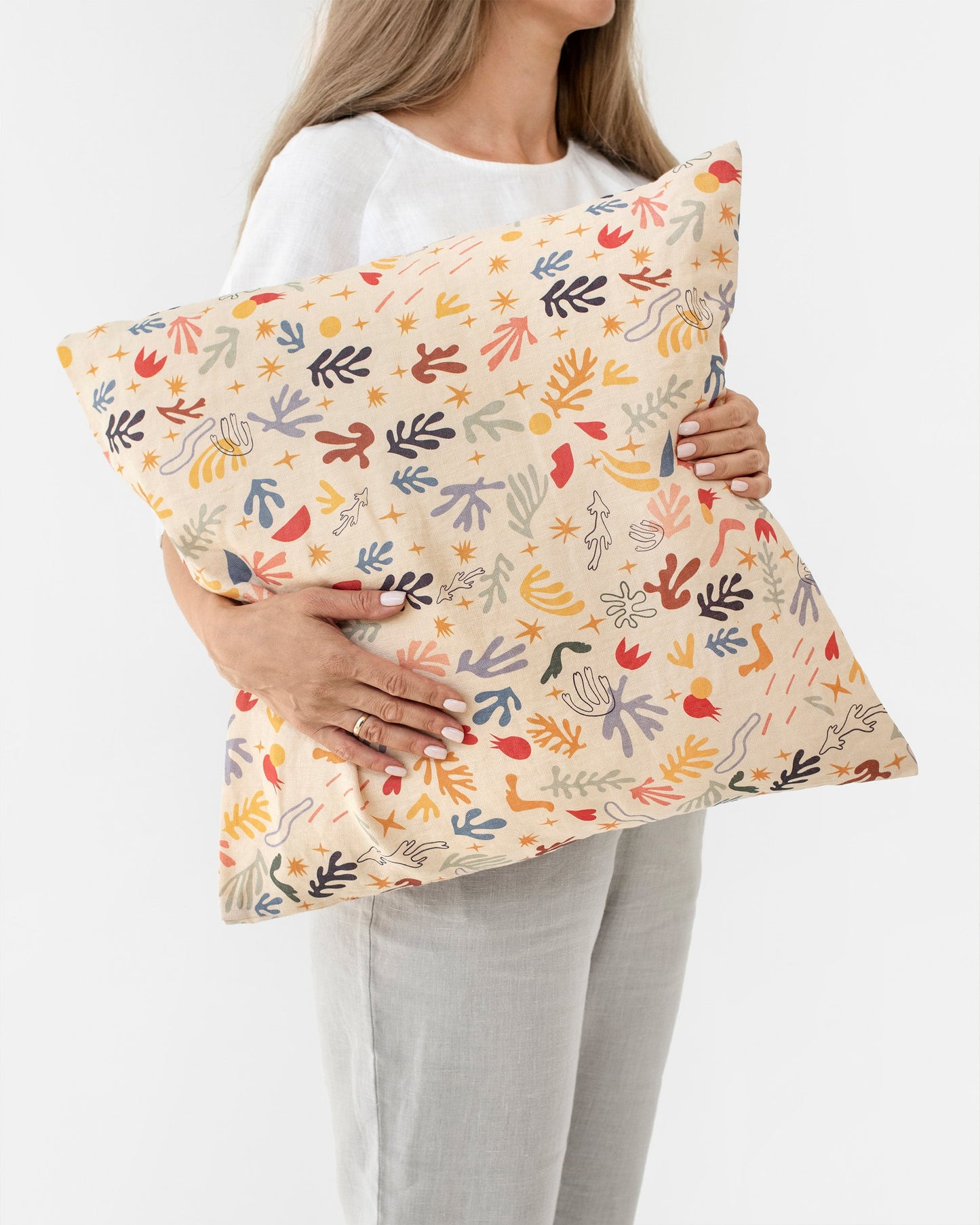 Deco Pillow Cover in Abstract Print | MagicLinen