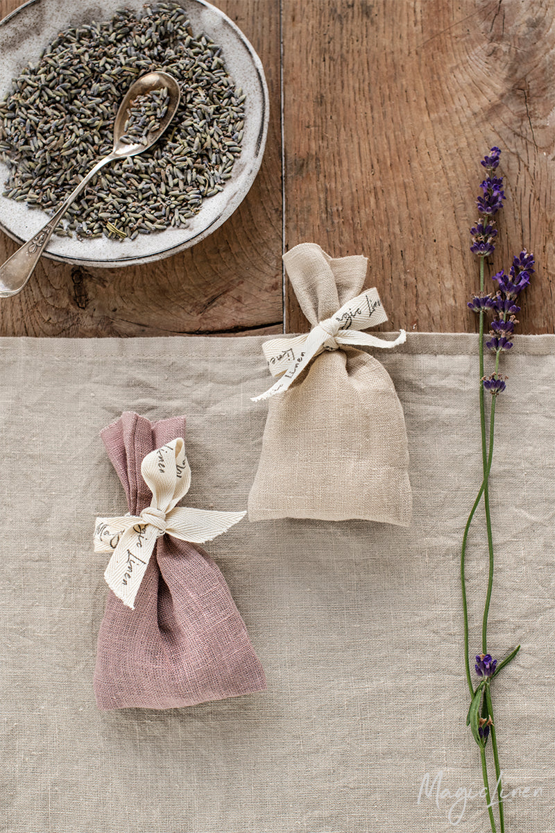 Linen lavender sachet (set of two)