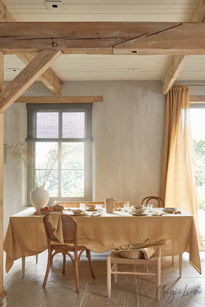 Sandy beige linen napkin set of 2