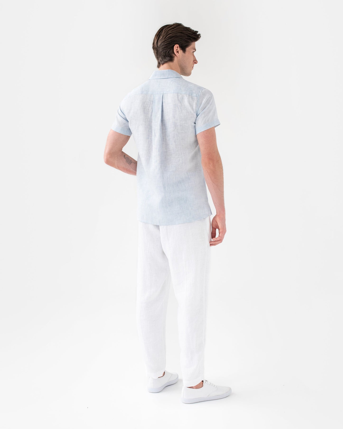 Men's linen pants TRUCKEE in white - MagicLinen
