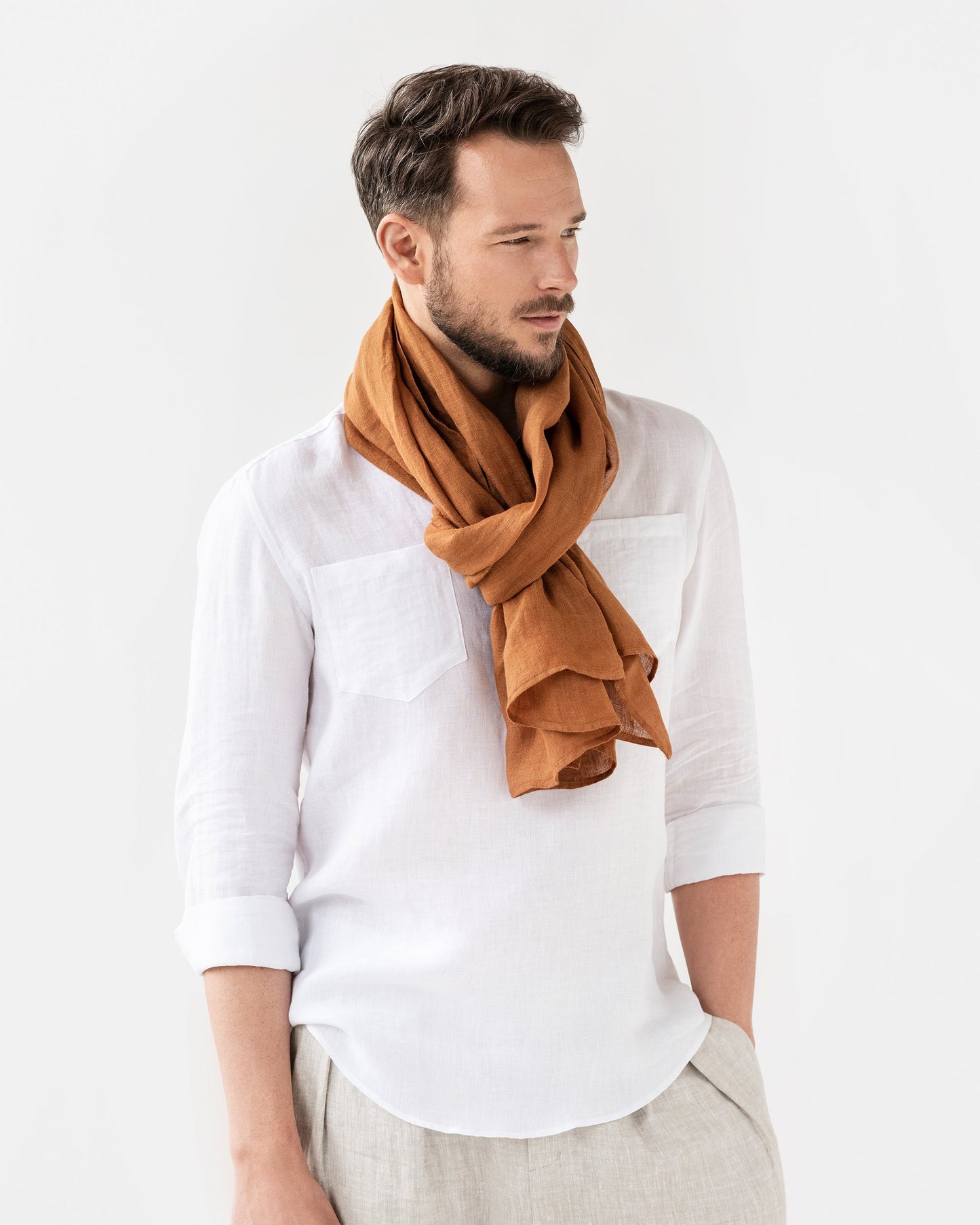 Men's linen scarf - MagicLinen