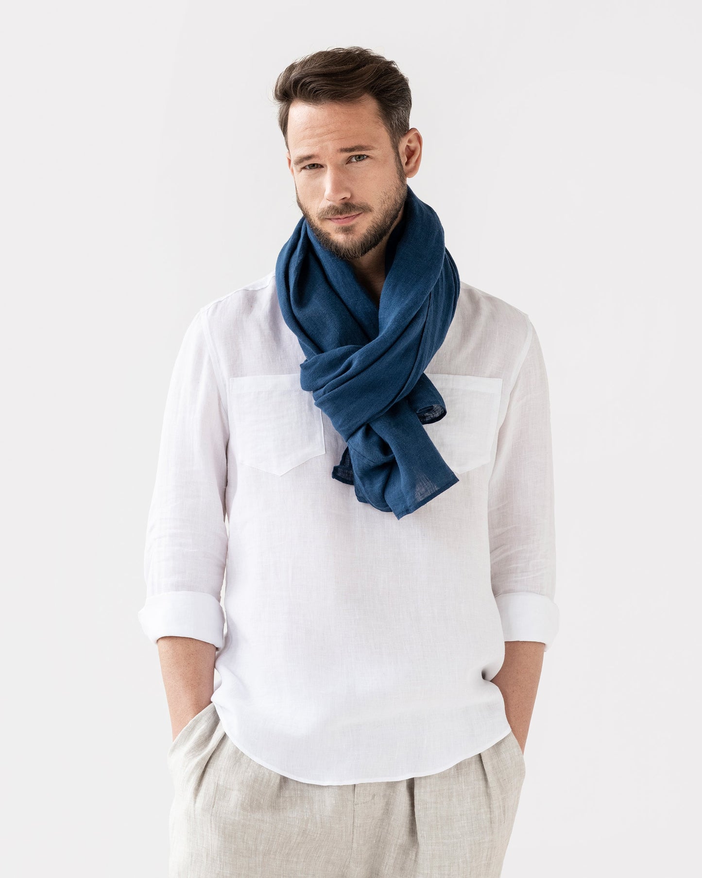 Men's linen scarf - MagicLinen